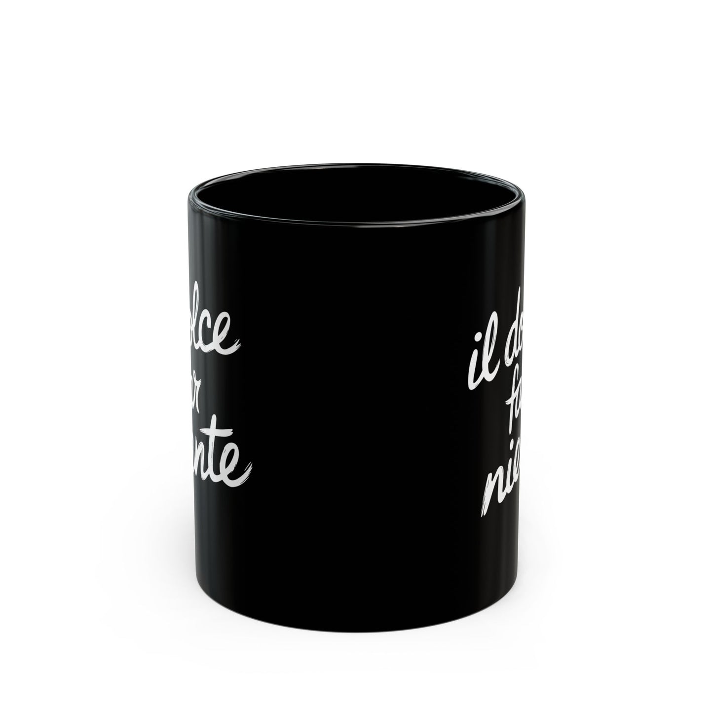 Il Dolce Far Niente Black Mug (11oz, 15oz)