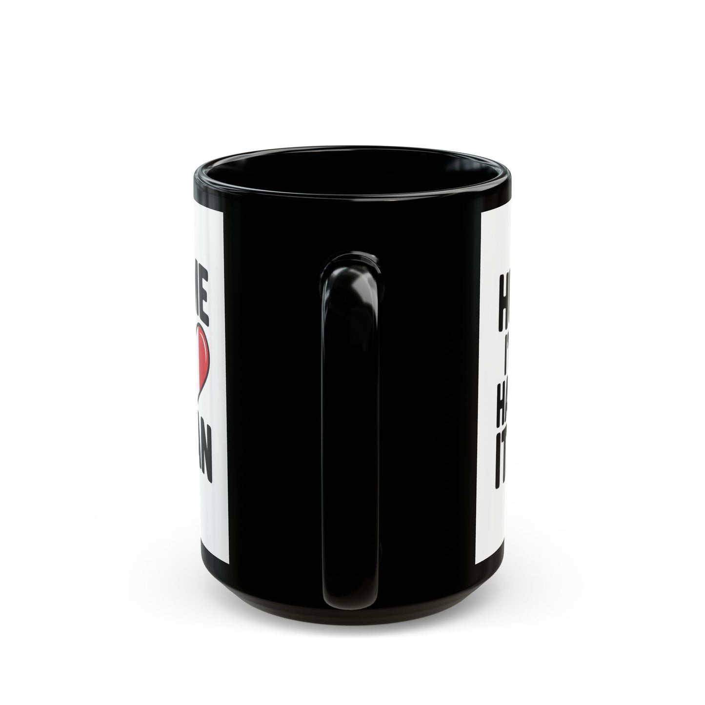 Hug Me I'm Half Italian Quote Black Mug (11oz, 15oz)
