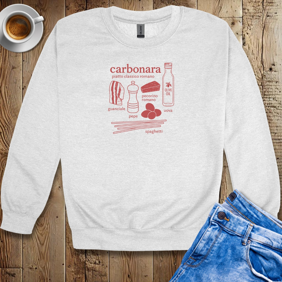 Spaghetti alla Carbonara Ingredients Sweatshirt