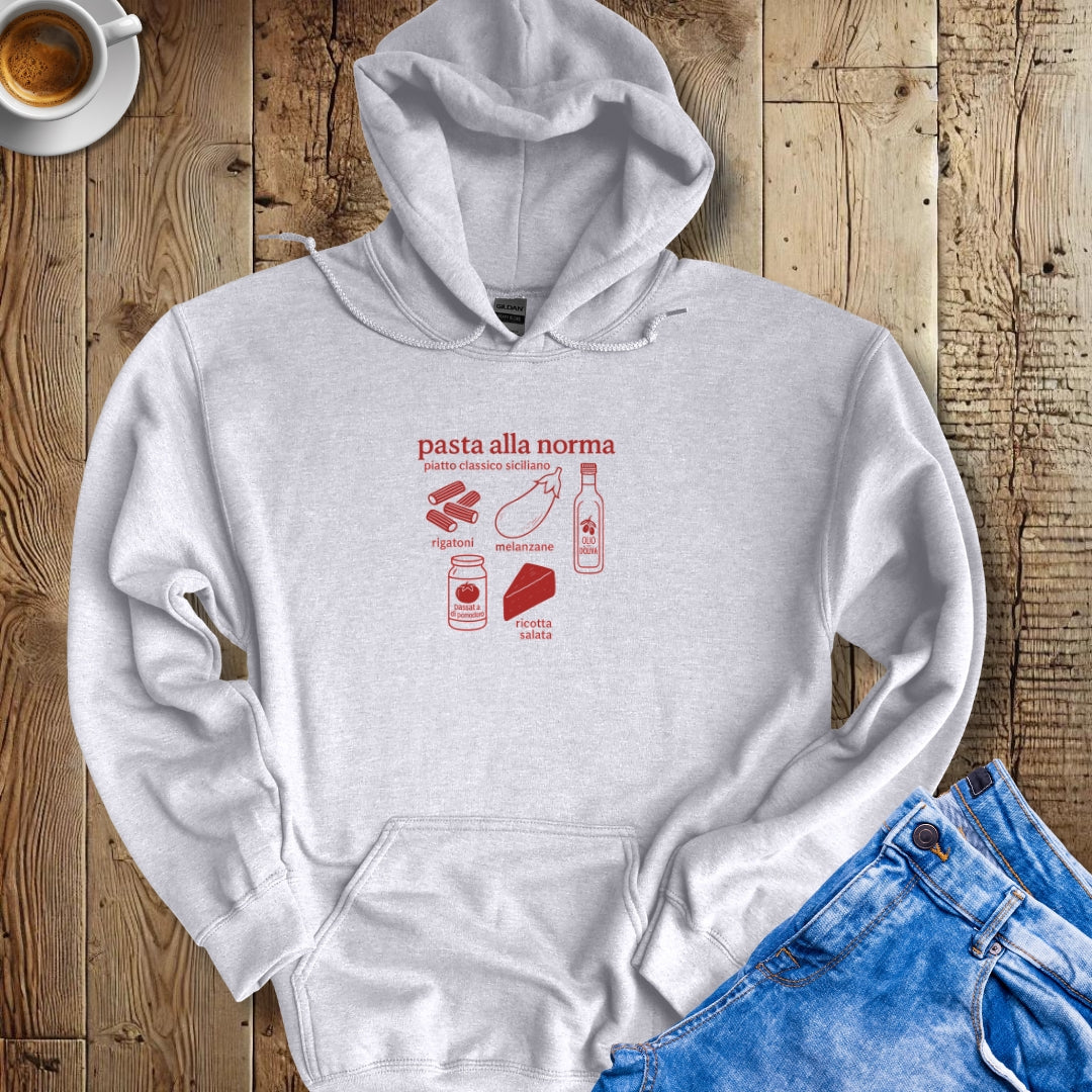 Pasta alla Norma Ingredients Hoodie Sweatshirt