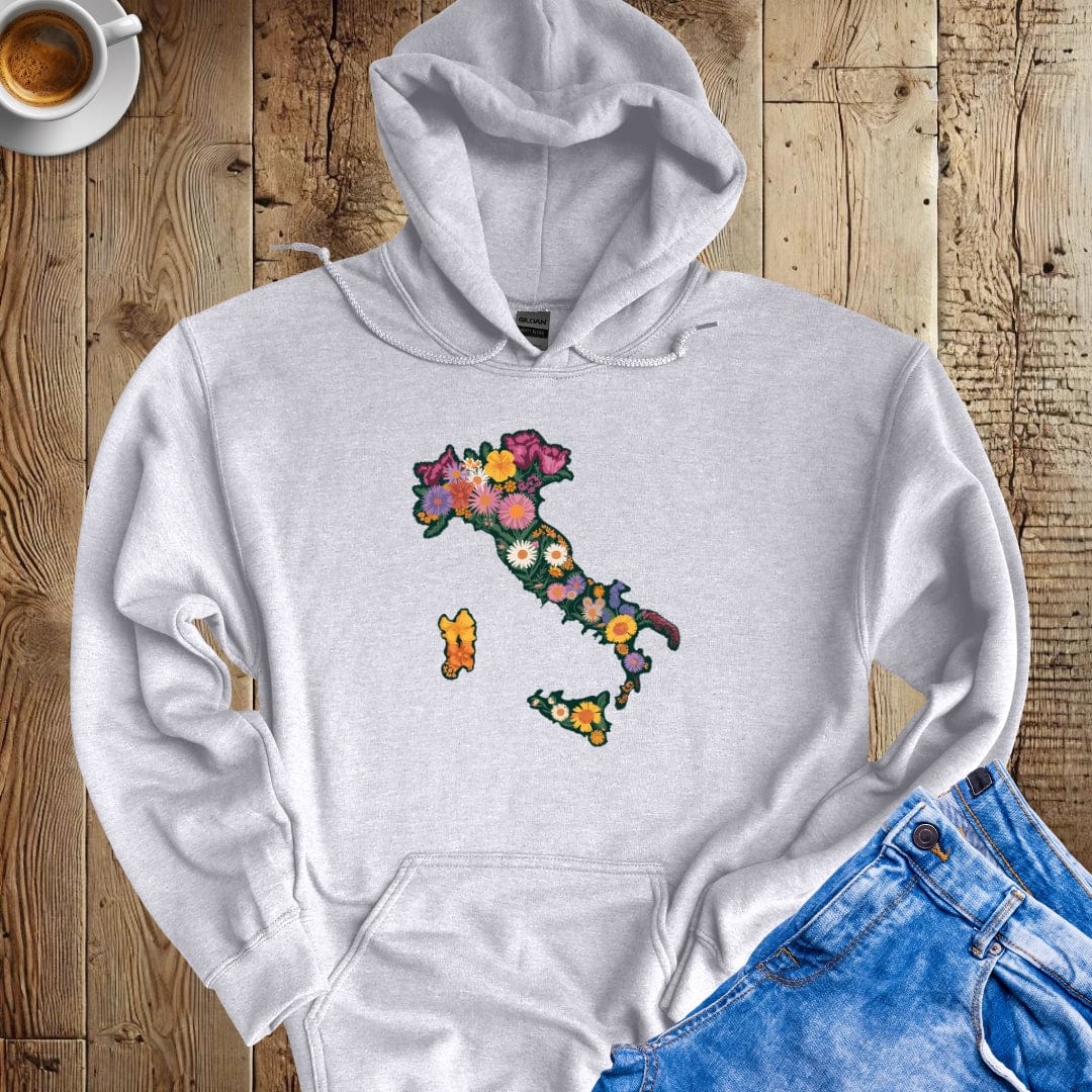 Italy Map Flower Mandala Hoodie Sweatshirt