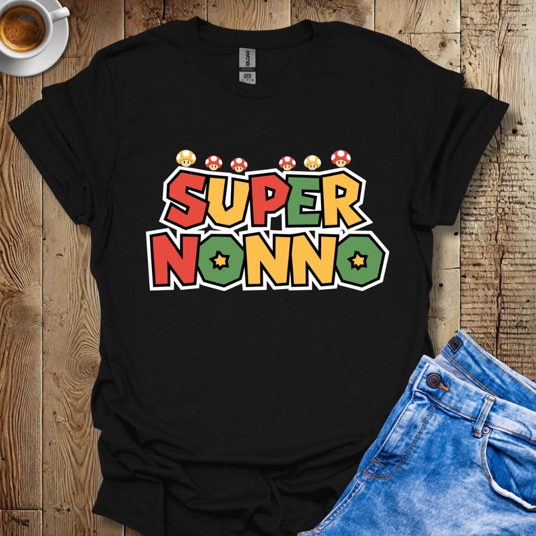 Video Game Style Super Nonno Italian Pride T-shirt