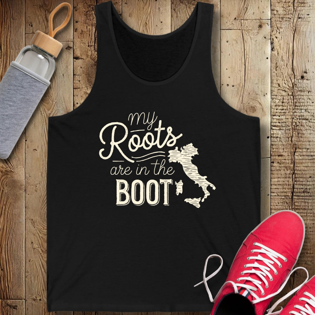My Roots are in the Boot Italian Unisex Jersey Tank