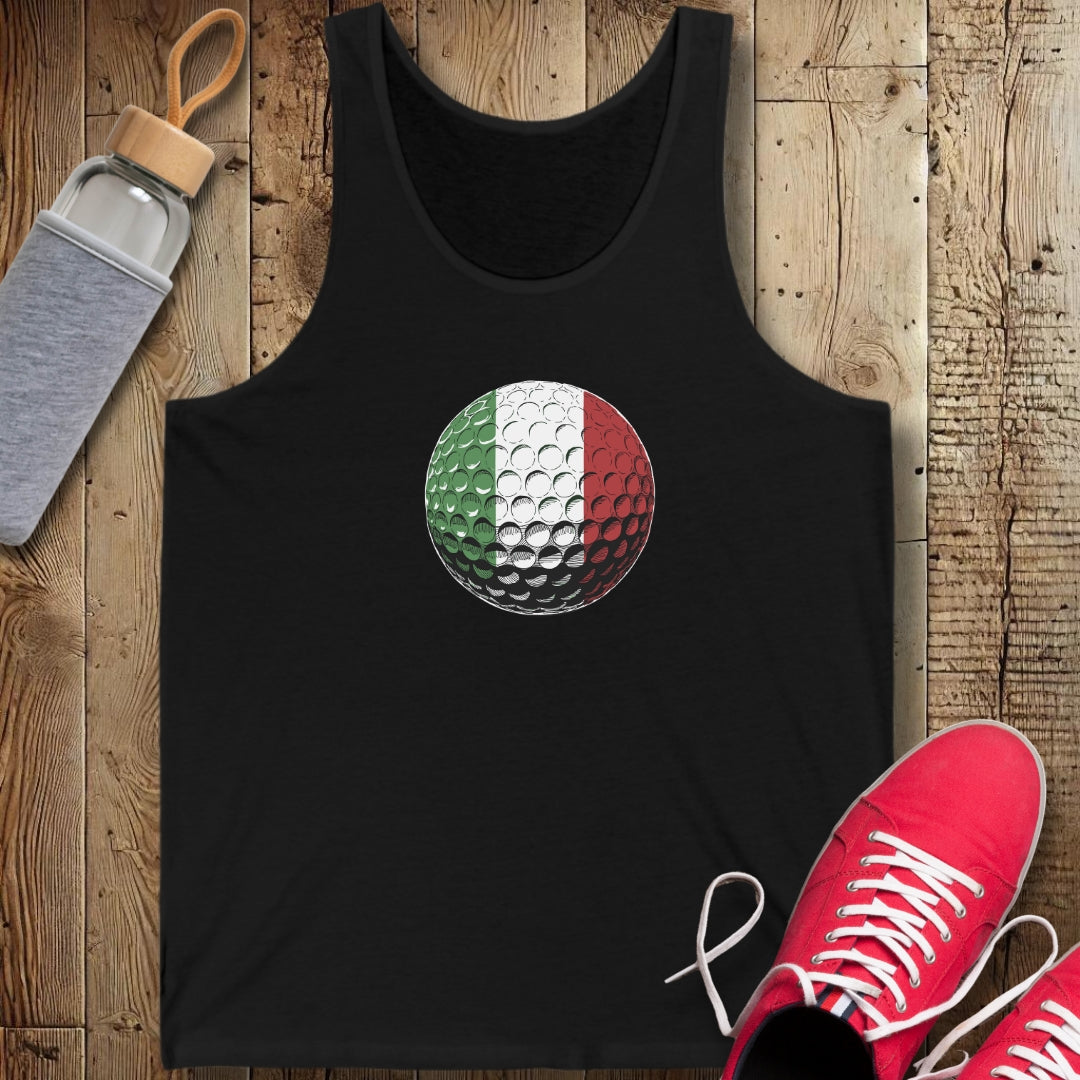 Golfball Italian Flag Unisex Jersey Tank
