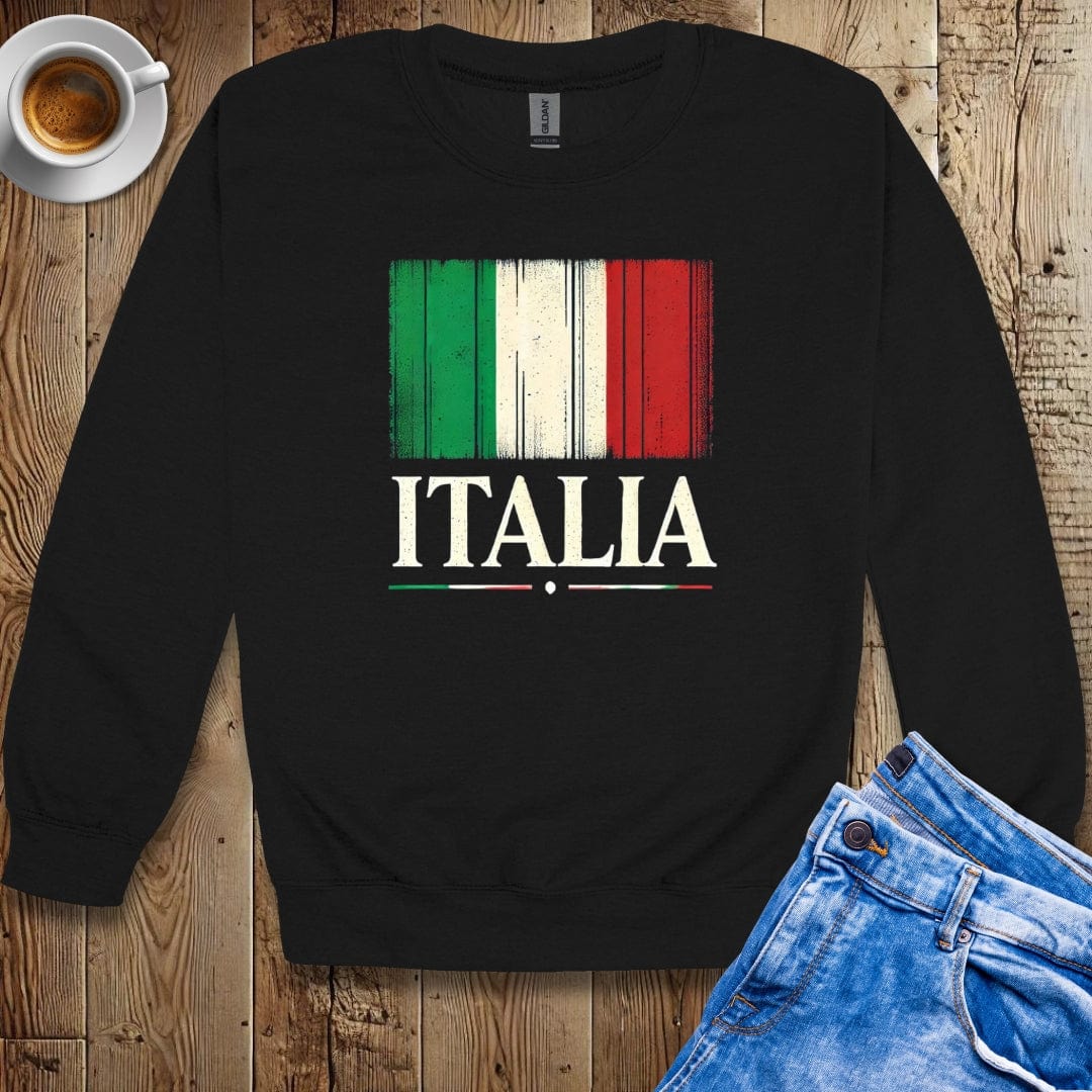 Distressed Italian Flag Sweatshirt