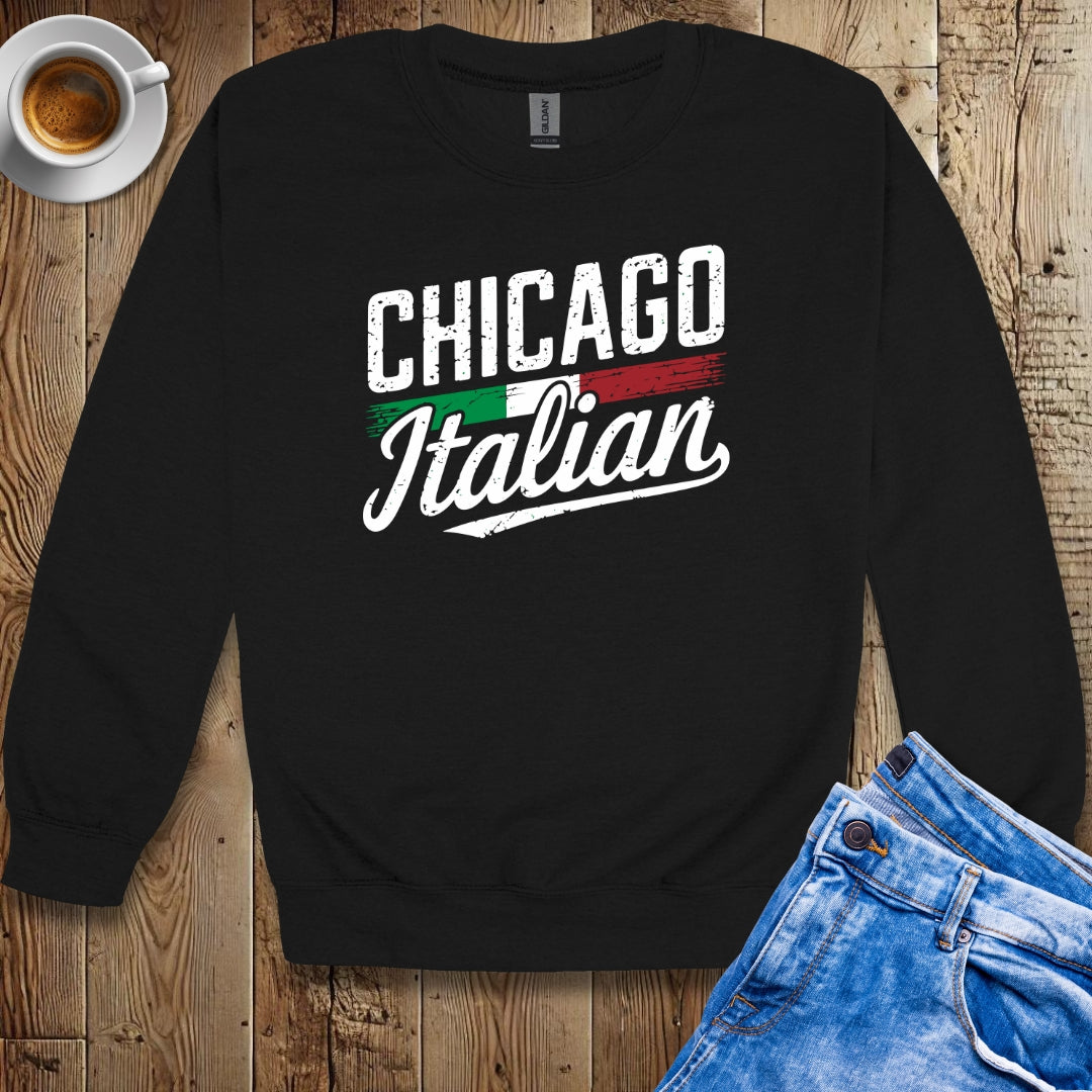 Chicago Italian with Flag Crew Neck Sweatshirt
