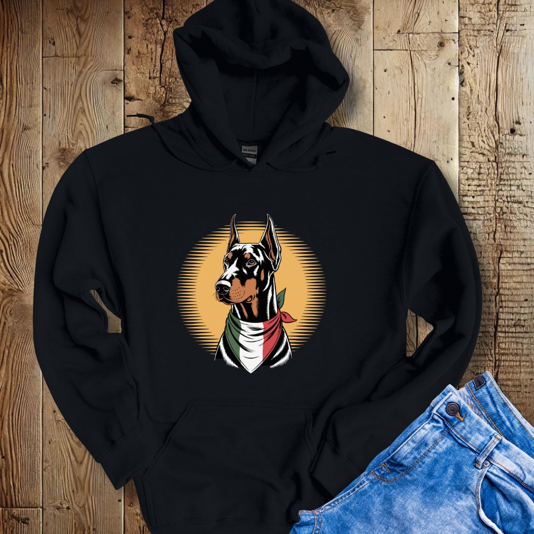 Doberman Italian Flag Bandana Sweatshirt