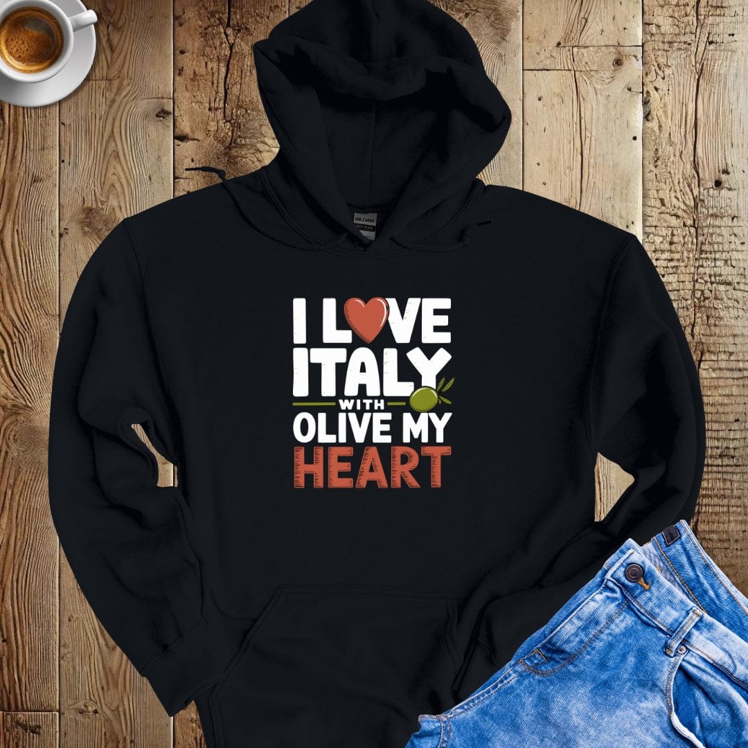 I Love Italy with Olive My Heart Hoodie Sweatshirt
