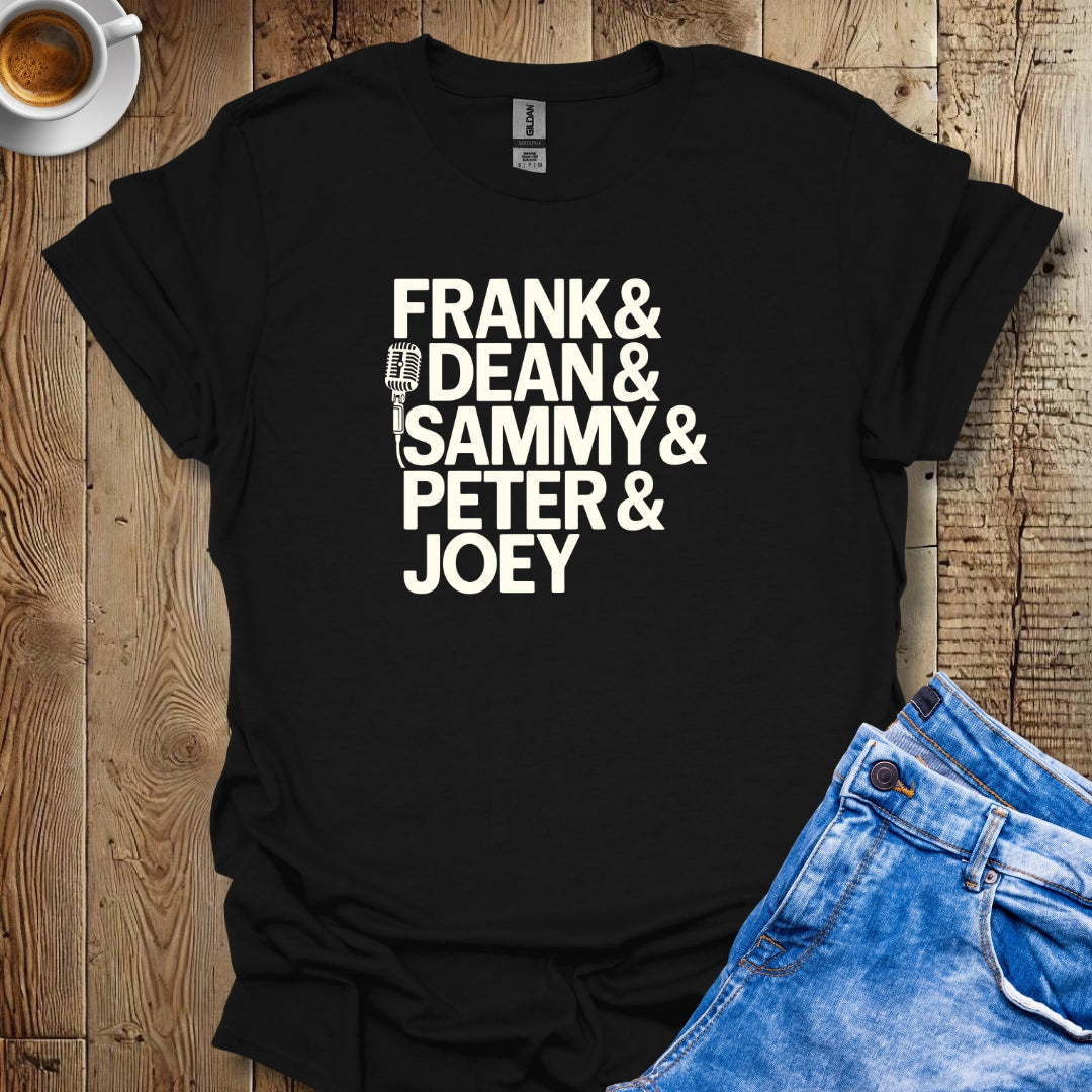 Rat Pack Names Sinatra Martin T-shirt