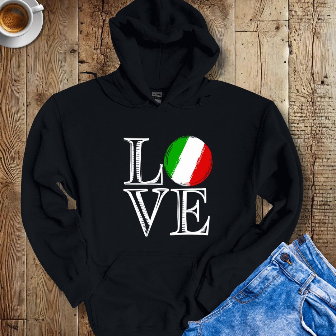 Love Italy Italian Flag Hoodie Sweatshirt