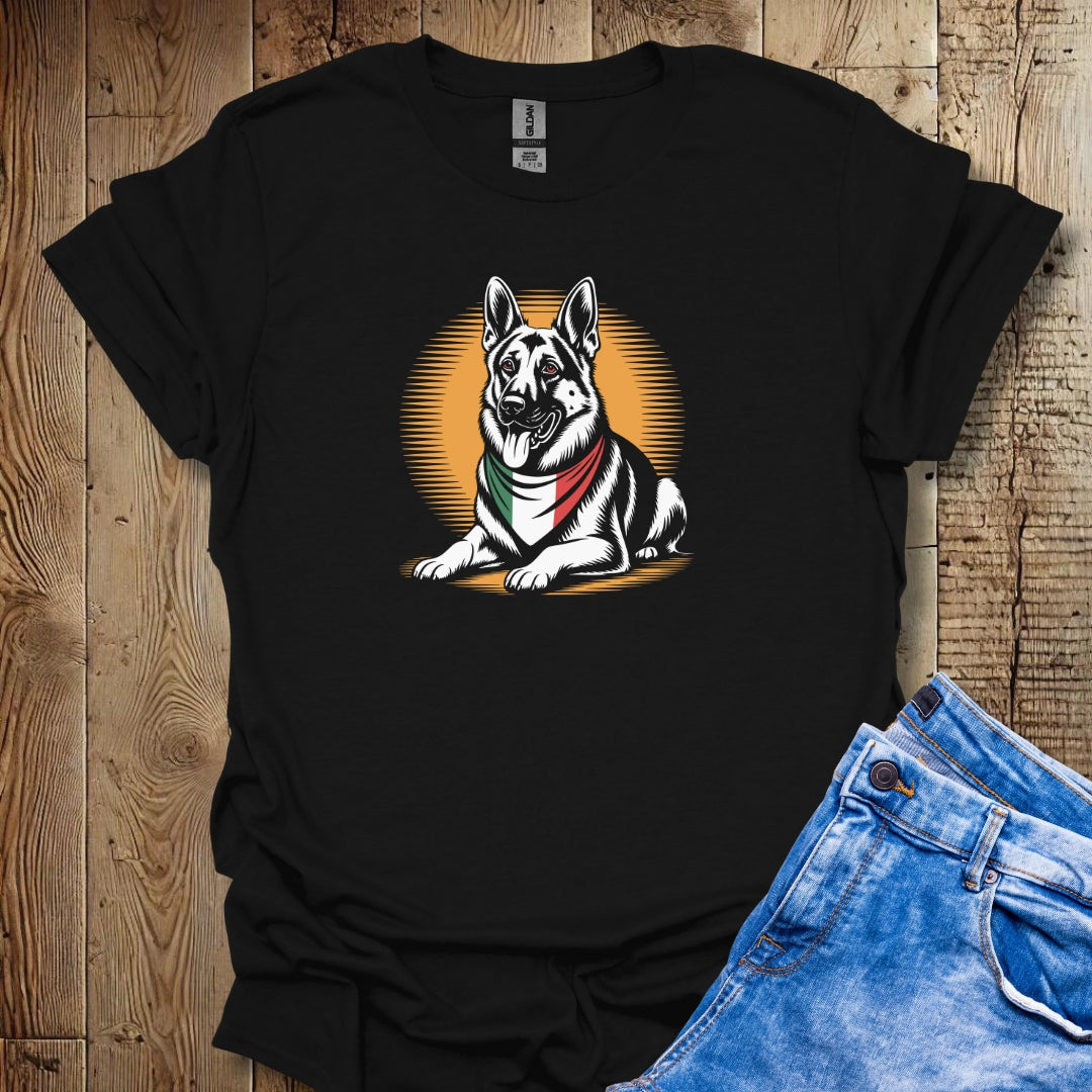 German Shepherd Italian Flag Bandana Unisex T-shirt