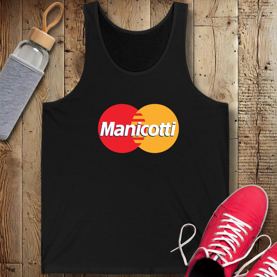 Manicotti Mastercard Logo Unisex Jersey Tank