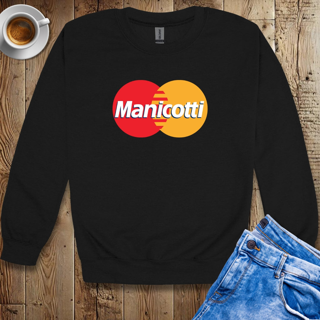Manicotti Mastercard Logo Crew Neck Sweatshirt