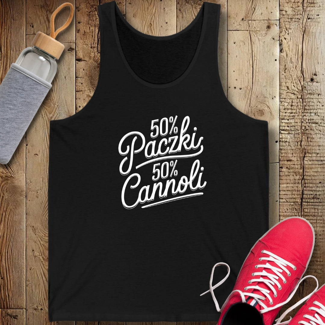 50% Paczki 50% Cannoli Half Polish Italian Unisex Jersey Tank