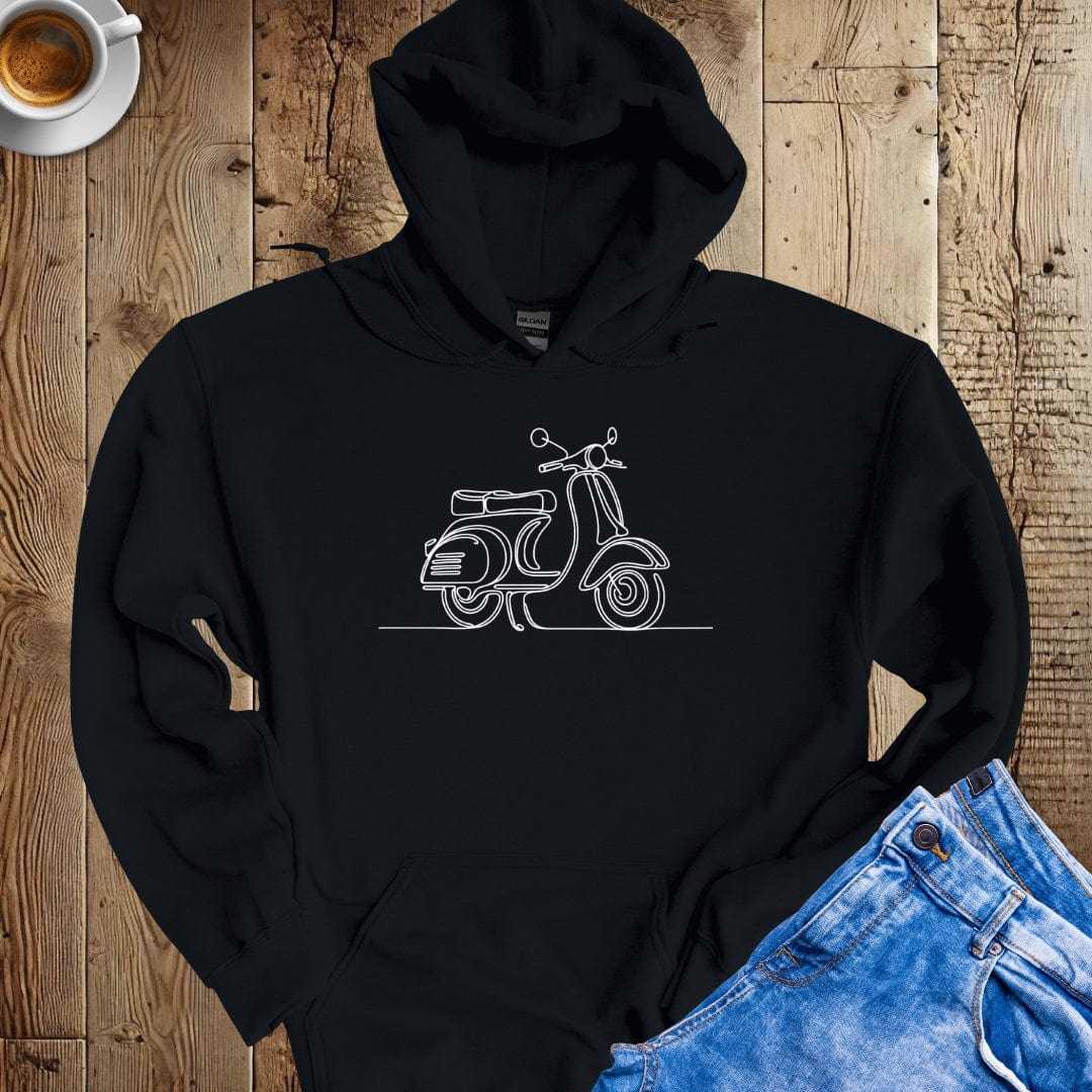 Line Art Italian Scooter Hoodie Sweatshirt
