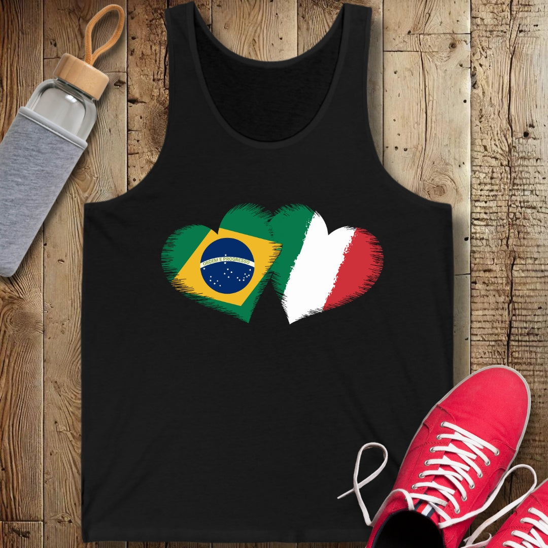 Half Brazilian Italian Unisex Jersey Tank