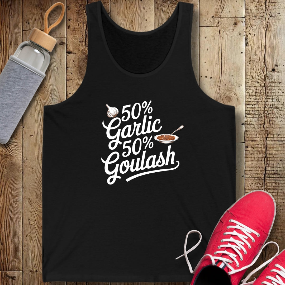 50% Garlic 50% Goulash Half Hungarian Unisex Jersey Tank