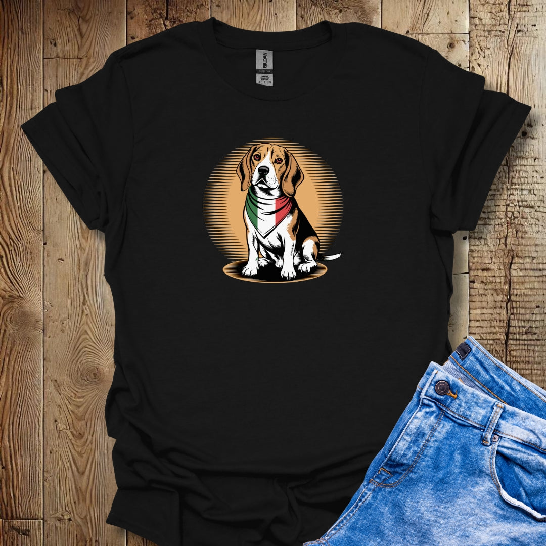 Beagle Italian Flag Bandana Unisex T-shirt