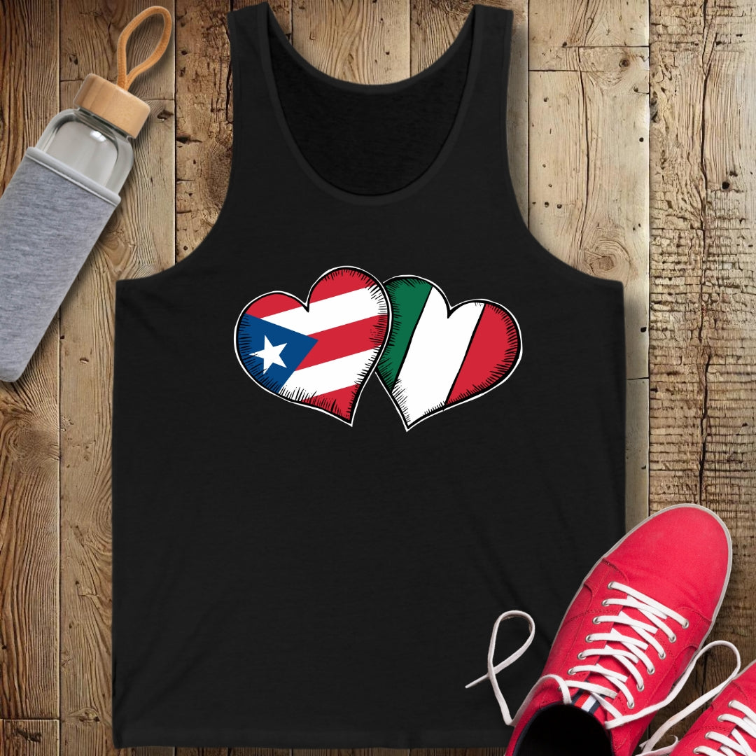 Half Puerto Rican Italian Unisex Jersey Tank
