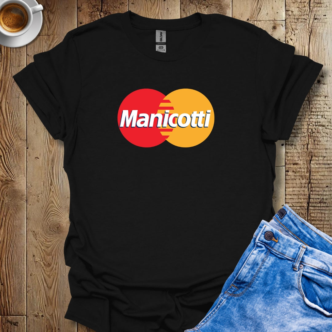Manicotti Master Card Logo T-Shirt