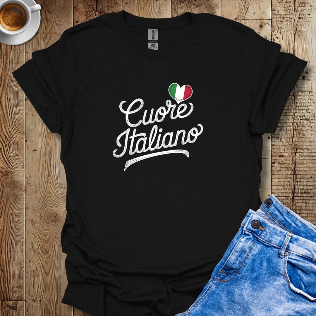 Cuore Italiano Italian Heart Flag T-shirt