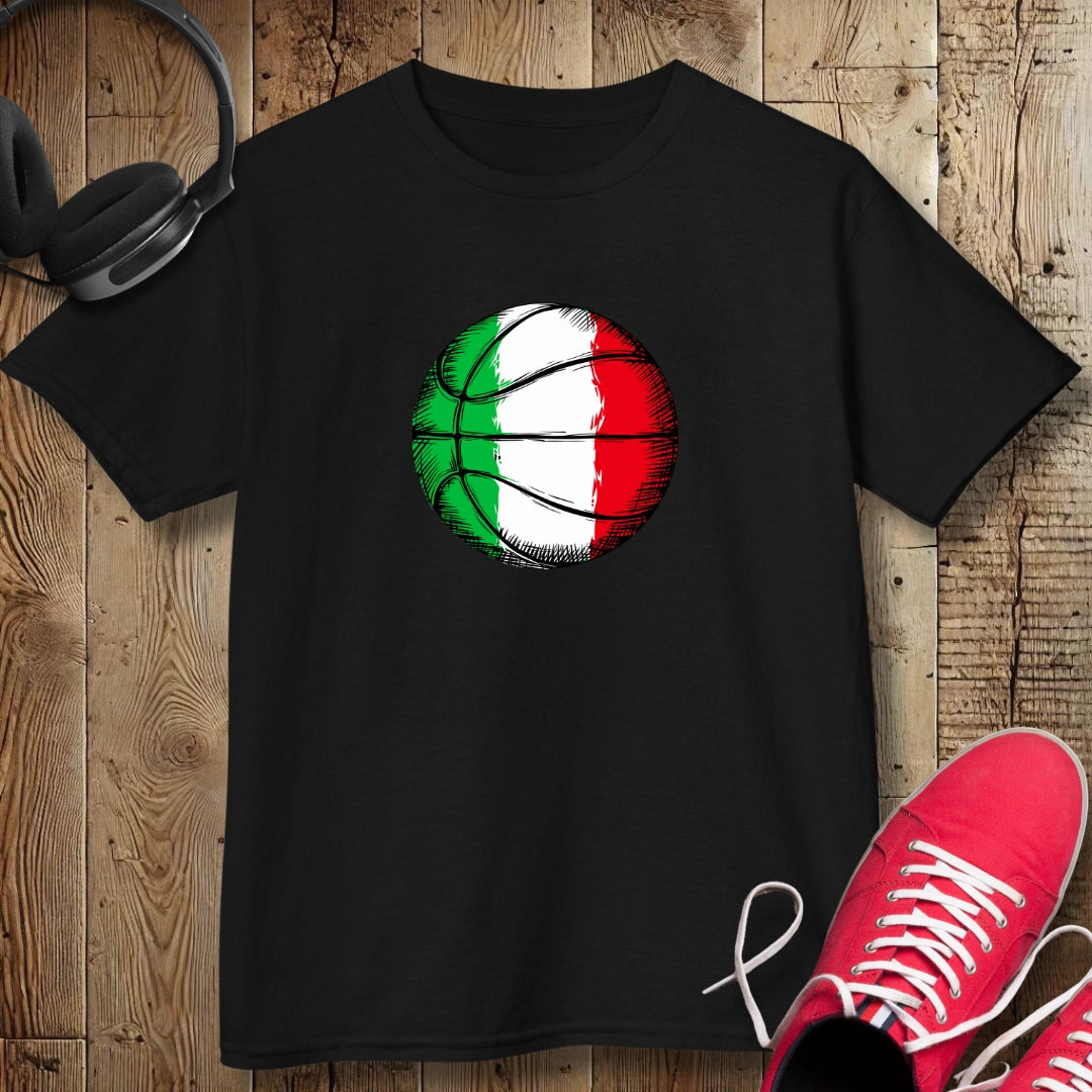 Italian Flag Basketball Kids Tee