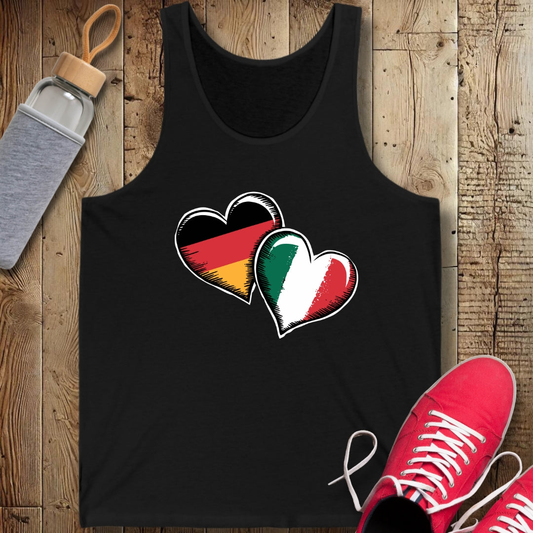 Half German Italian Unisex Jersey Tank