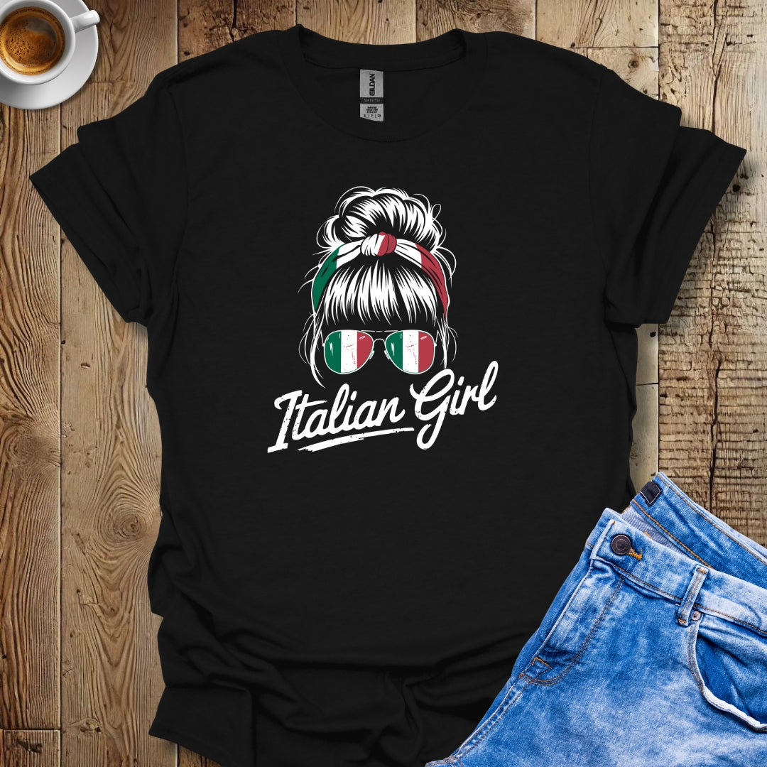 Italian Girl Messy Bun T-shirt