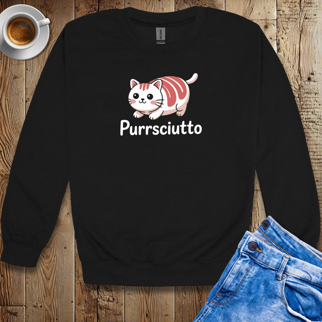 Purrsciutto Cat Crew Neck Sweatshirt