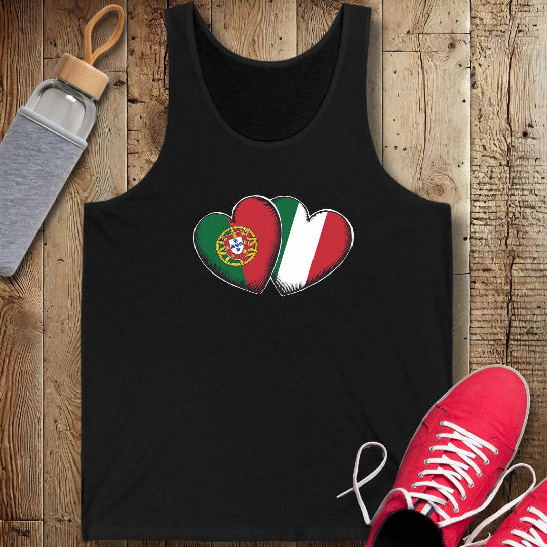 Half Portuguese Italian Unisex Jersey Tank