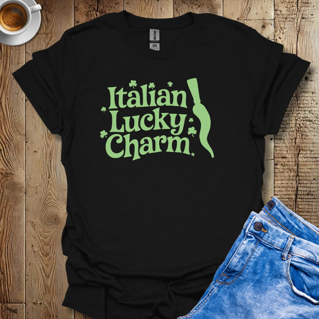 Italian Lucky Charm Irish Green Cornicello Malocchio T-Shirt