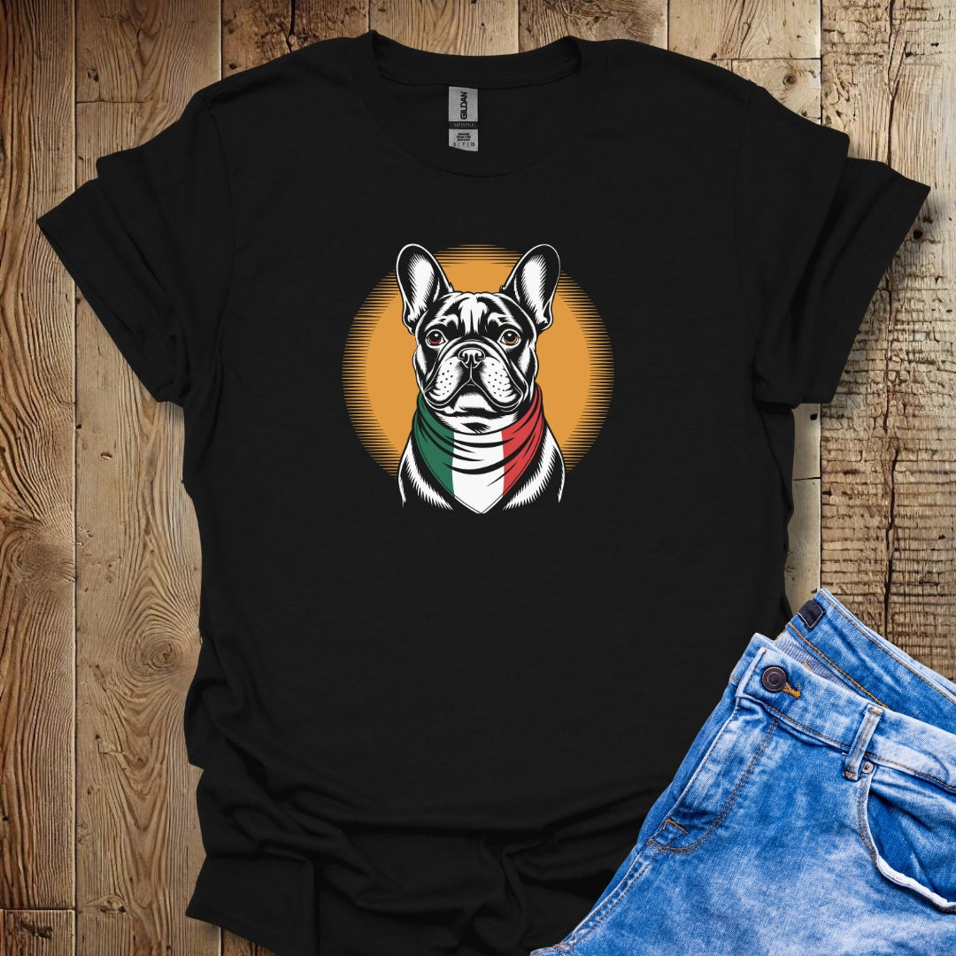 French Bulldog Italian Flag Bandana Unisex T-shirt