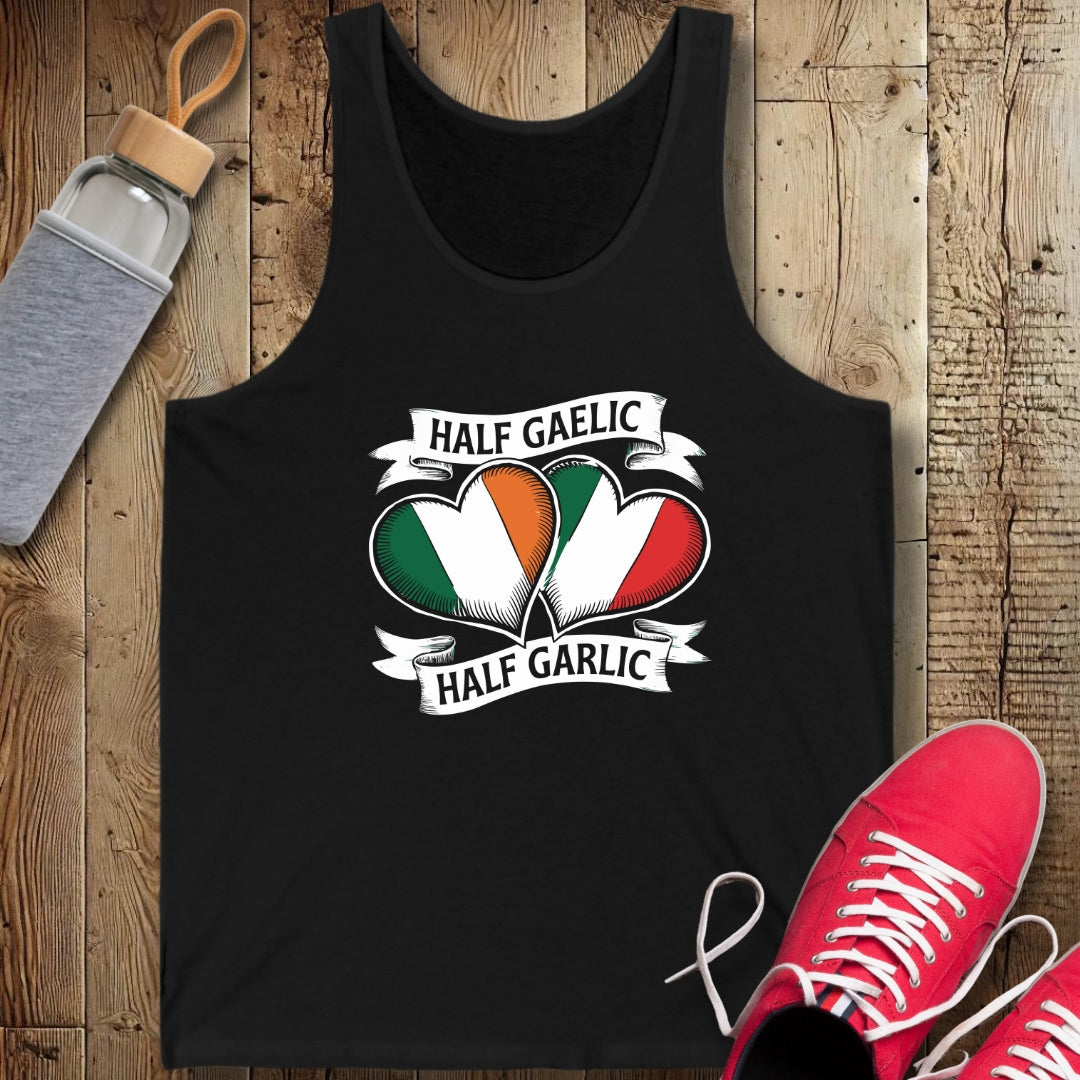 Half Gaelic Half Garlic Irish Italian Unisex Jersey Tank