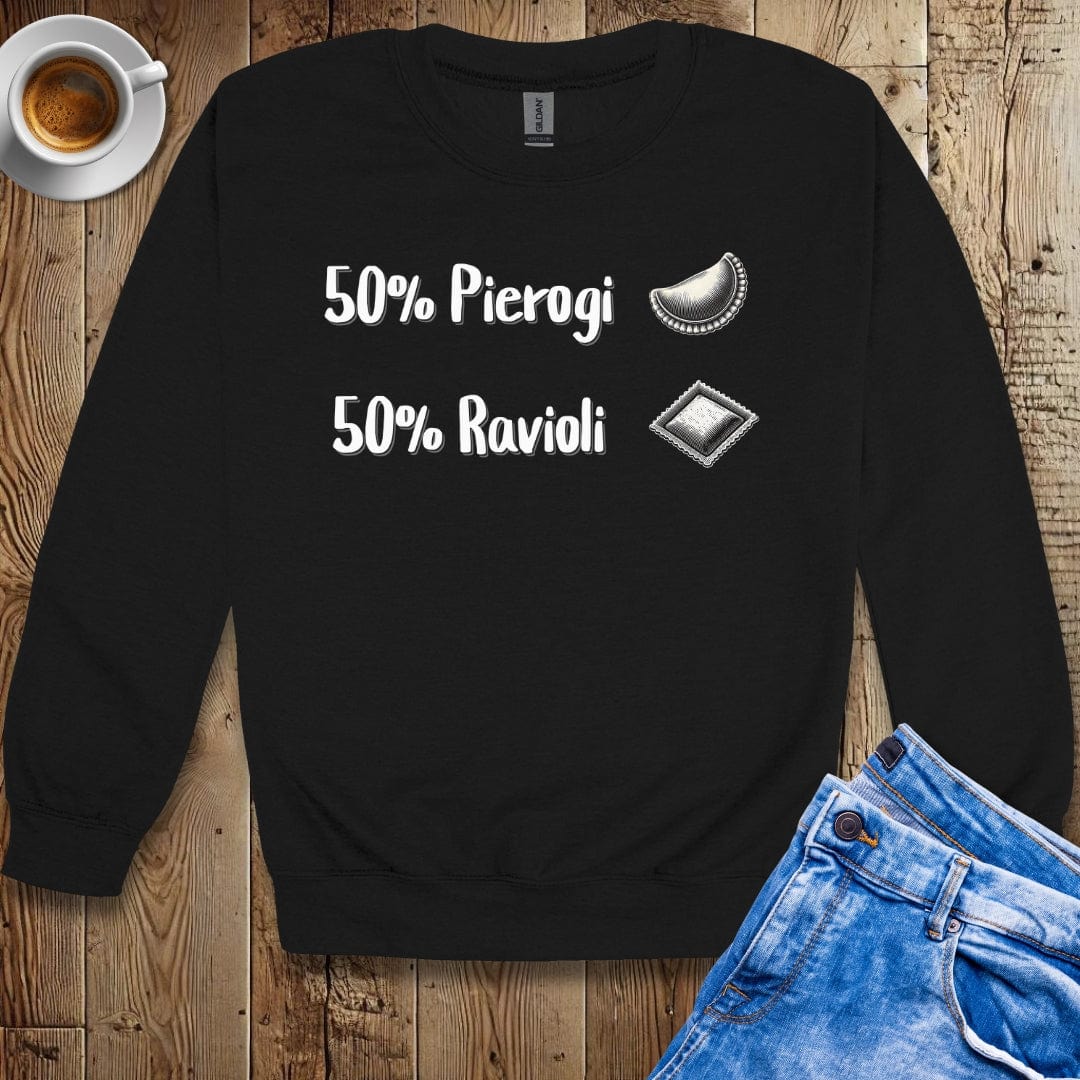 Half Polish Half Italian Pierogi Ravioli Crew Neck Sweatshirt