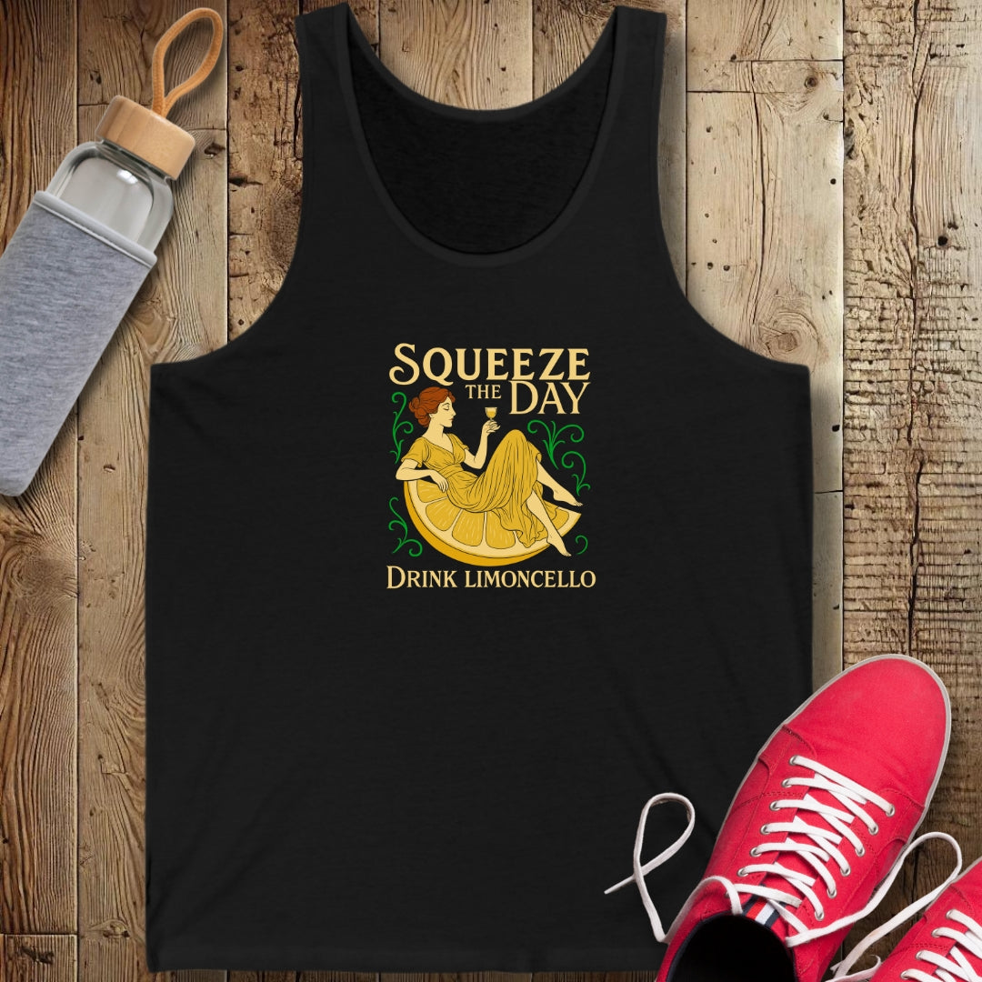 Squeeze the Day Drink Limoncello Unisex Jersey Tank