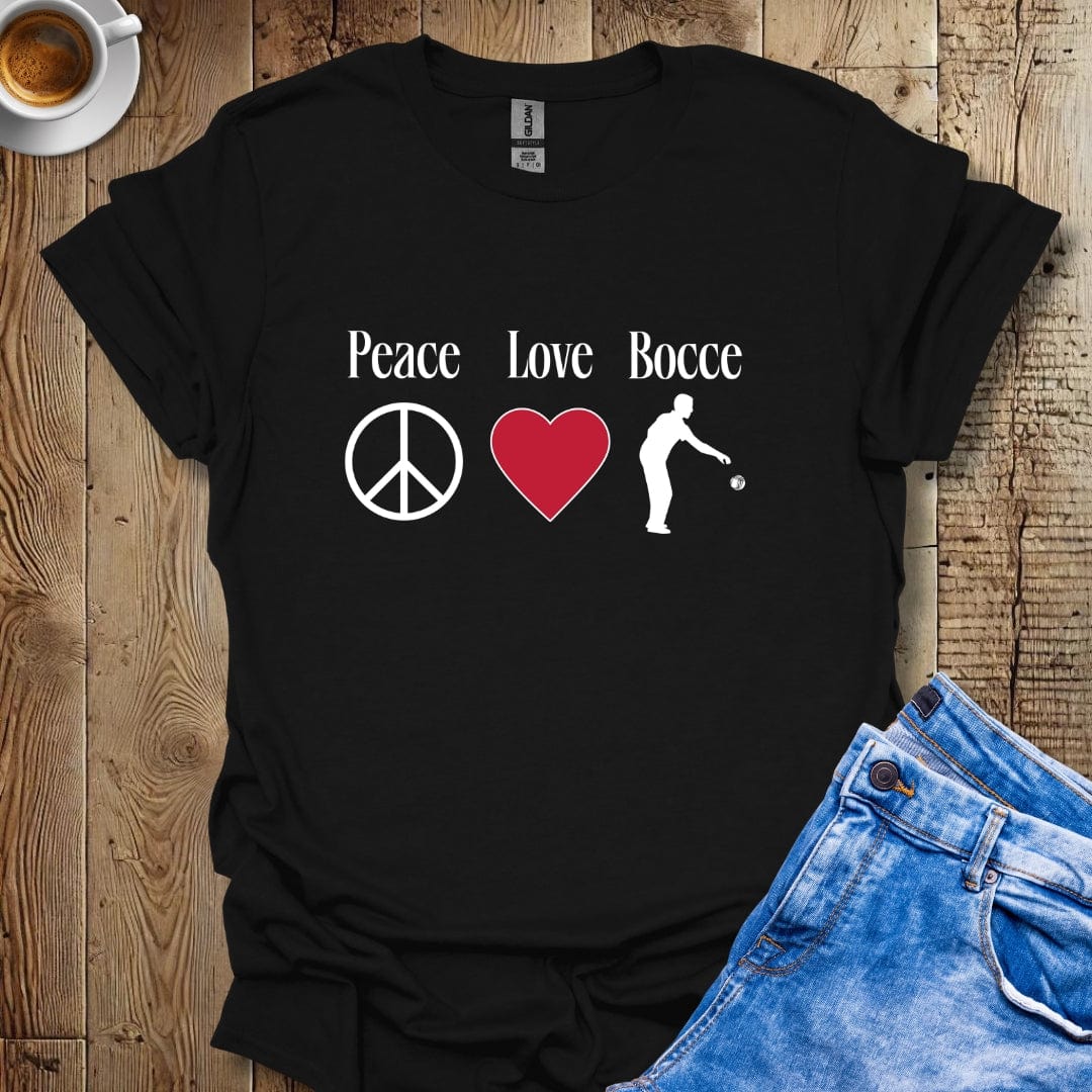 Funny Peace Love Bocce Italian Pride T-shirt