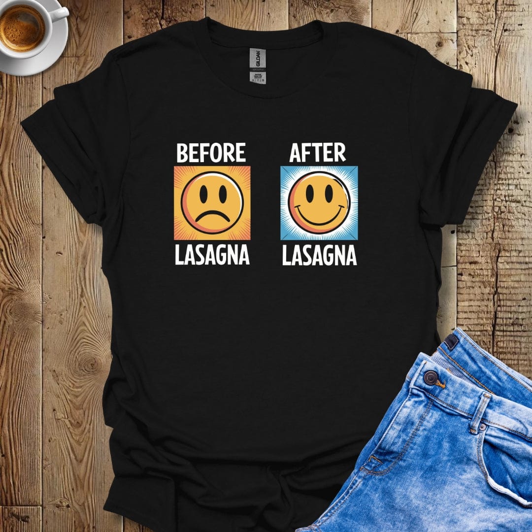 Before Lasagna After Lasagna T-shirt