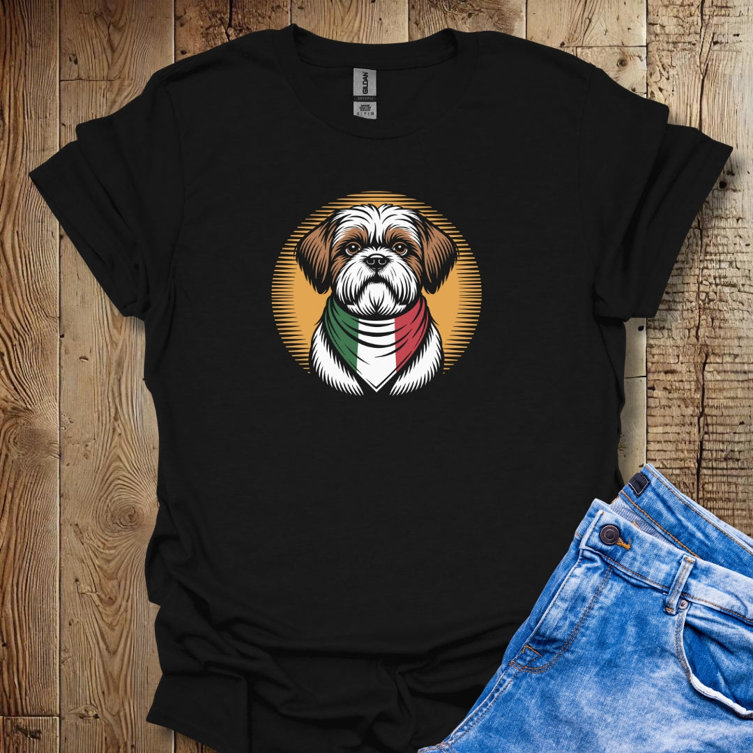 Shih Tzu Italian Flag Bandana Unisex T-shirt