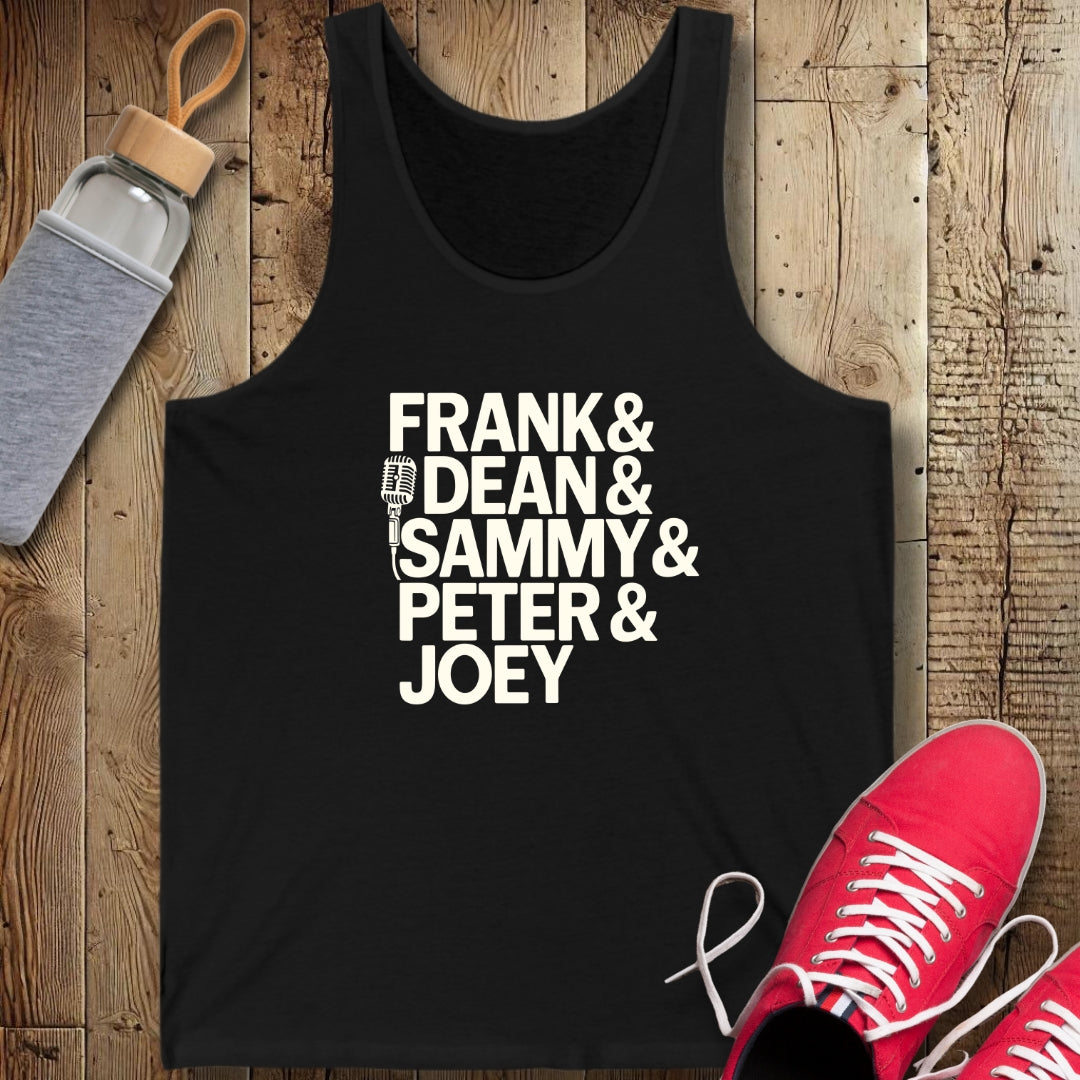 Rat Pack Sinatra Martin Names Unisex Jersey Tank