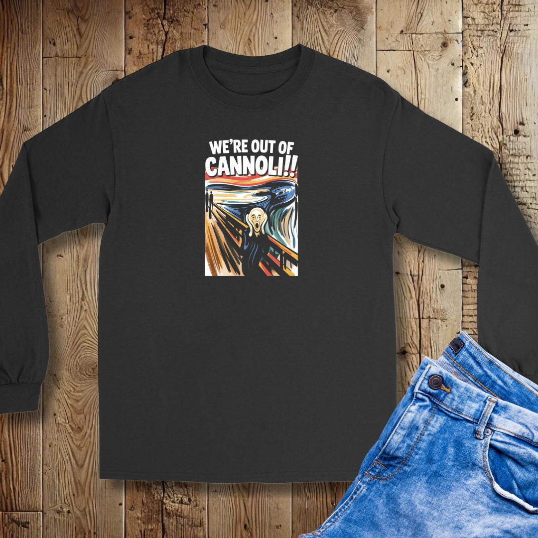 The Scream We're Out of Cannoli Unisex Long Sleeve Tee