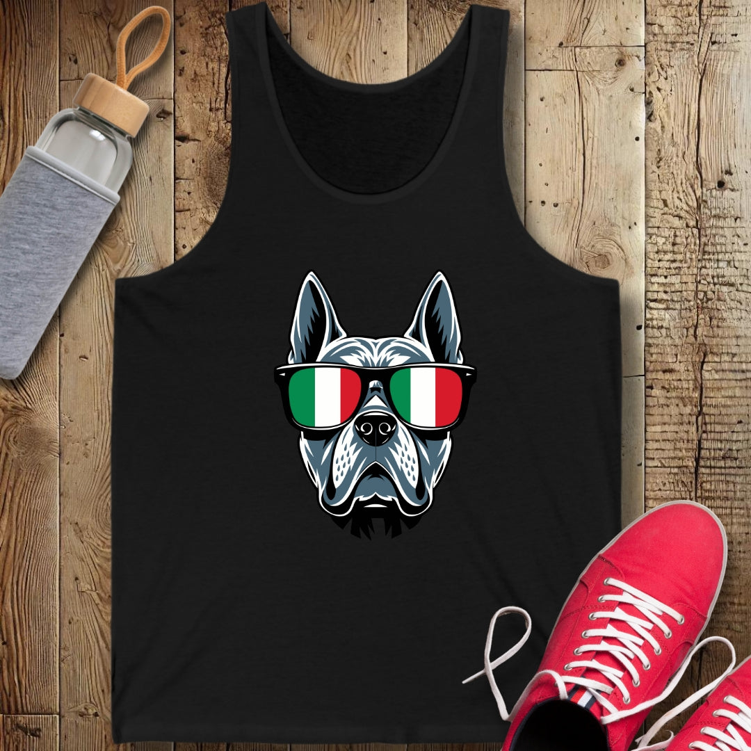 Cane Corso Italian Flag Unisex Jersey Tank