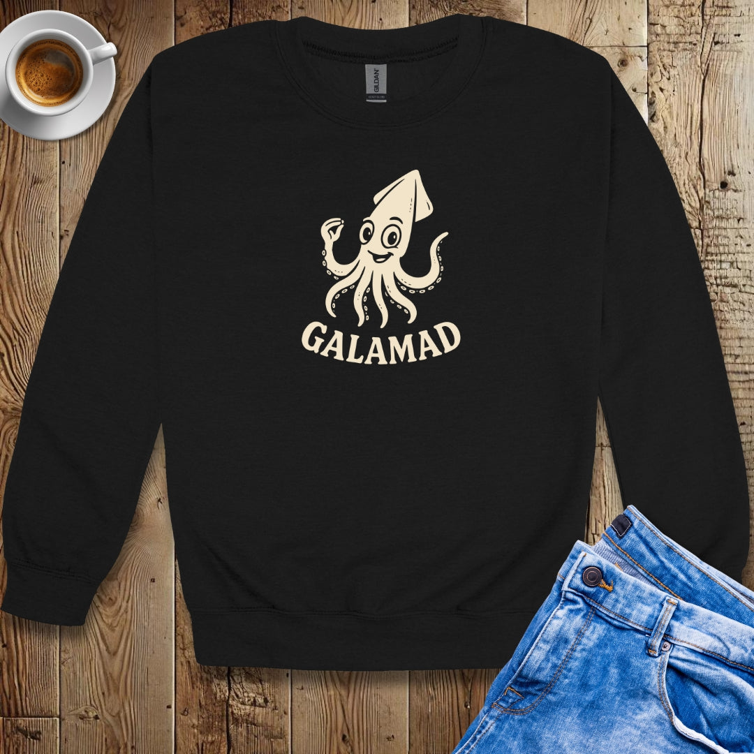 Galamad Italian Hand Calamari Squid Crew Neck Sweatshirt