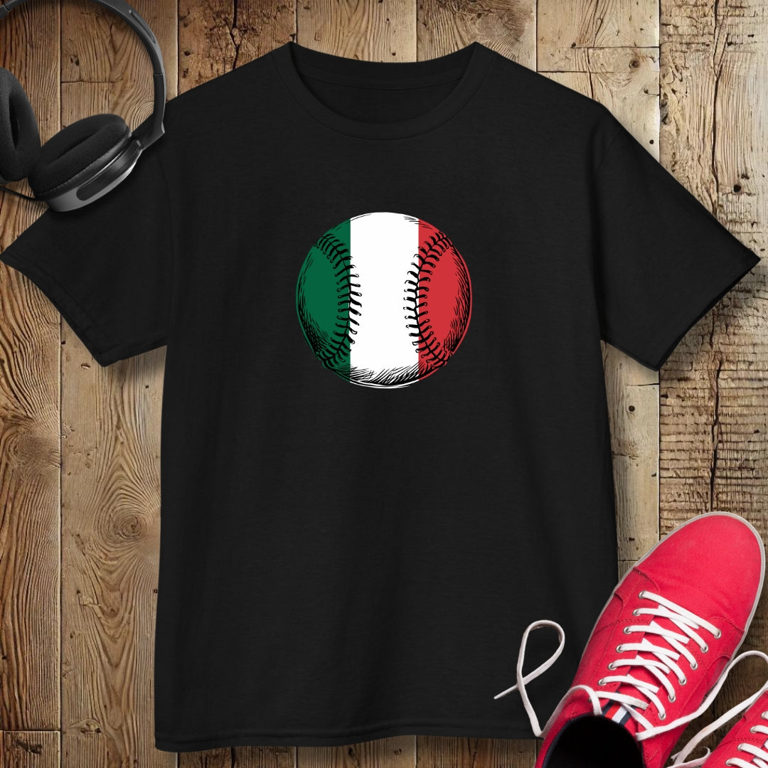 Italian Flag Baseball Kids Tee