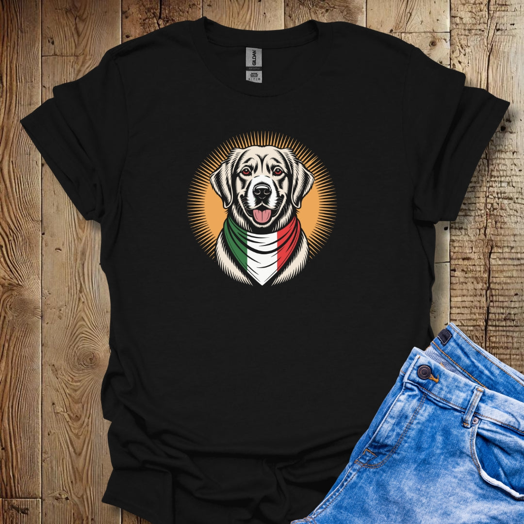 Golden Retriever Italian Flag Bandana Unisex T-shirt