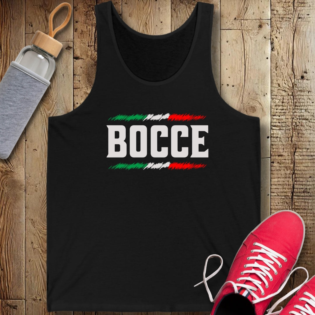 Bocce Italian Flag Unisex Jersey Tank