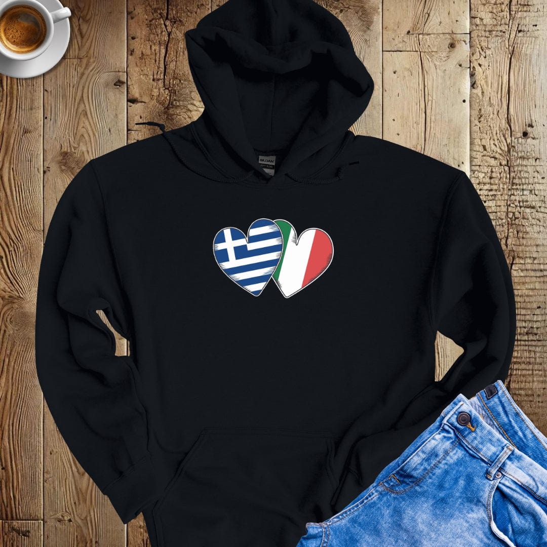 Half Greek Italian Hoodie Sweatshirt