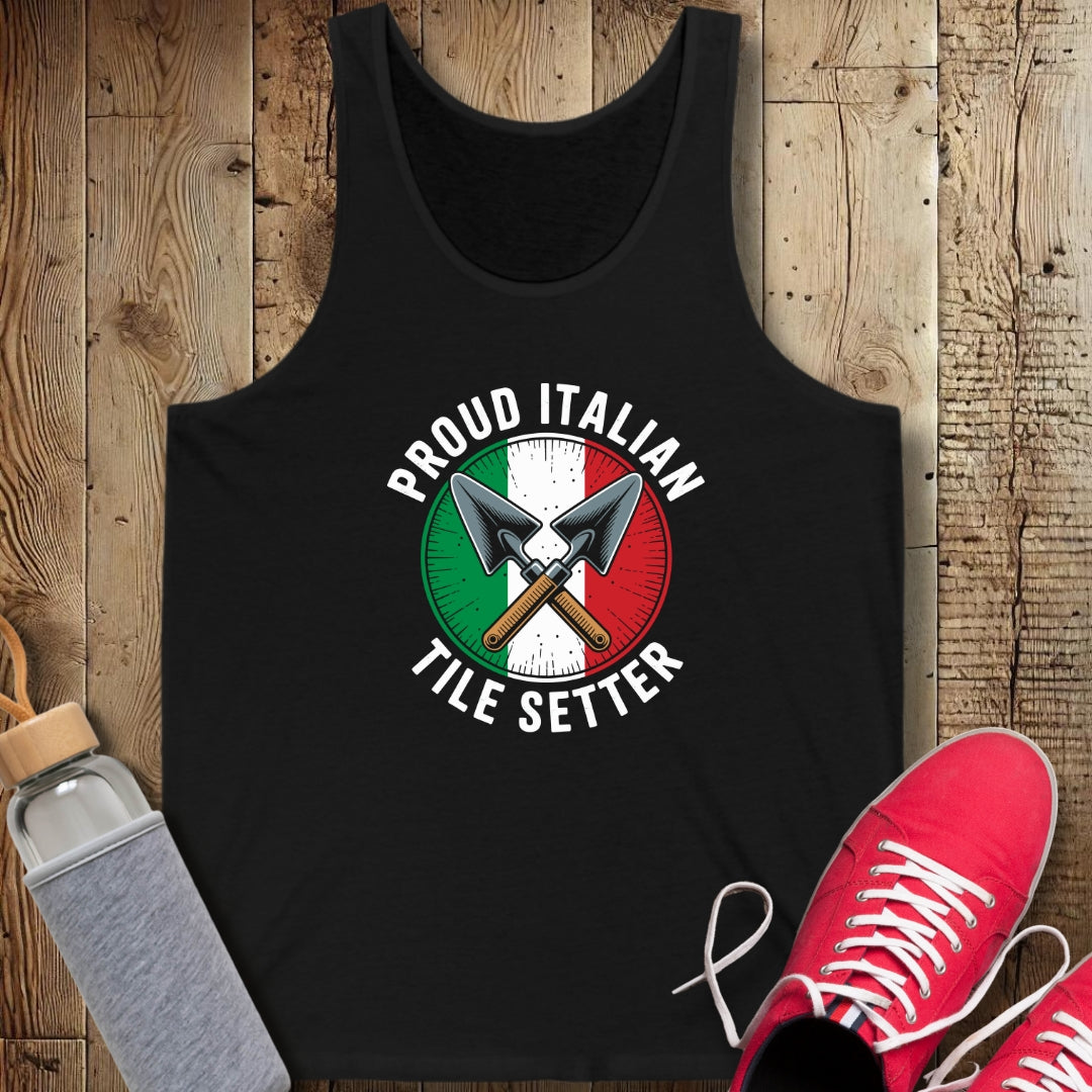 Proud Italian Tile Setter Unisex Jersey Tank