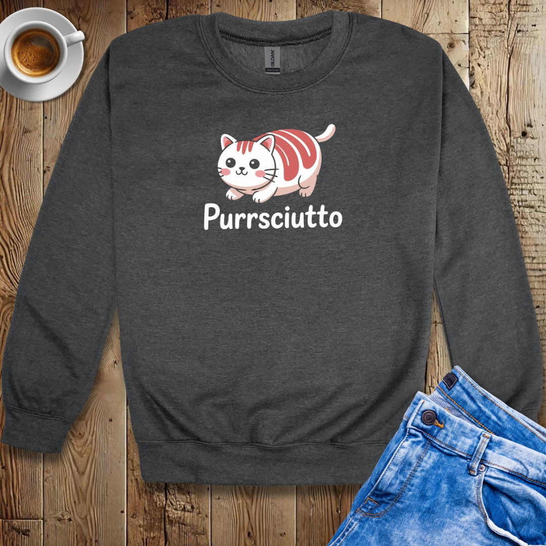 Purrsciutto Cat Crew Neck Sweatshirt