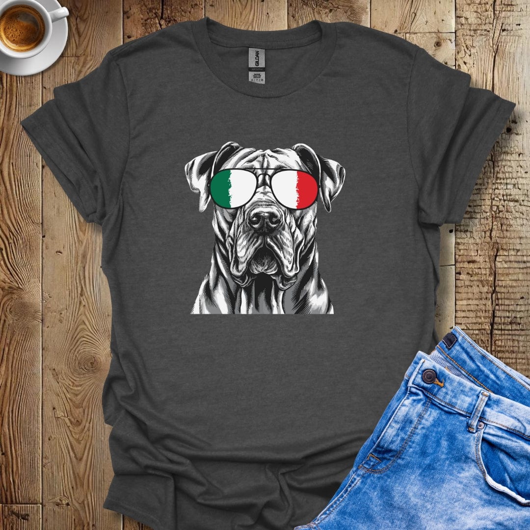 Cane Corso Italian Flag Sunglasses T-shirt