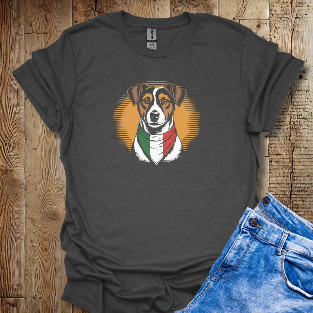 Jack Russell Italian Flag Bandana Unisex T-shirt